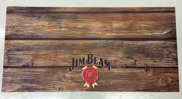 Individuell bedruckter PVC Fotoboden für Jim Beam Promotion in Getränkemärkten, ideal für Markenpräsentation
